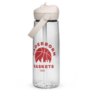 Wasserflasche mit umklappbarem Trinkhalm